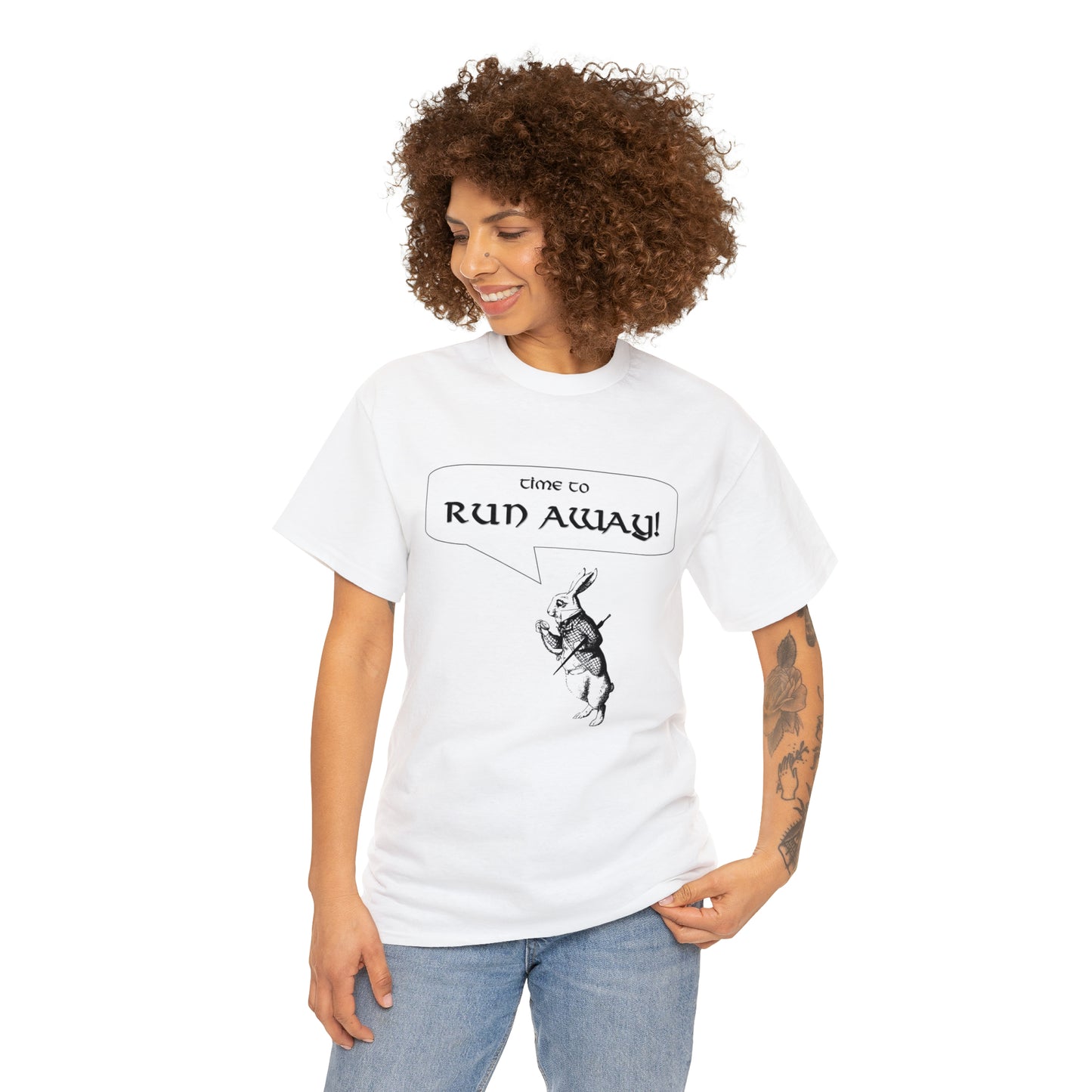 Time to RUN AWAY! Unisex Heavy Cotton Tee