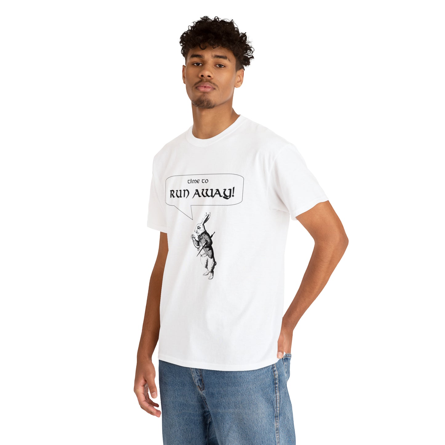 Time to RUN AWAY! Unisex Heavy Cotton Tee