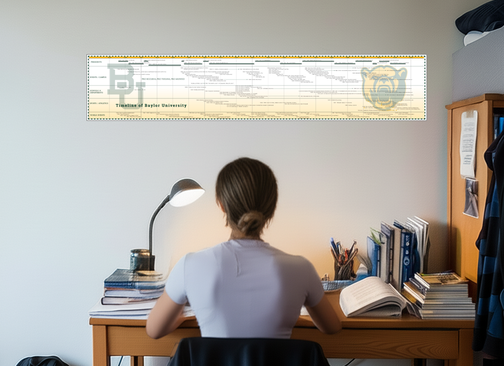 History of Baylor University Timeline Poster