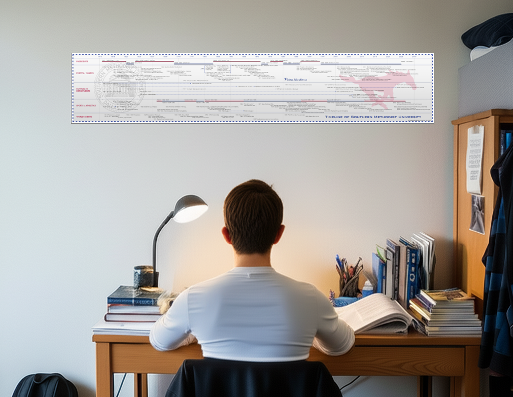 History of Southern Methodist University - Timeline Poster