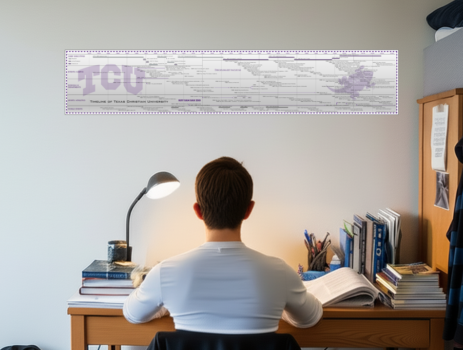 Timeline of Texas Christian University Poster