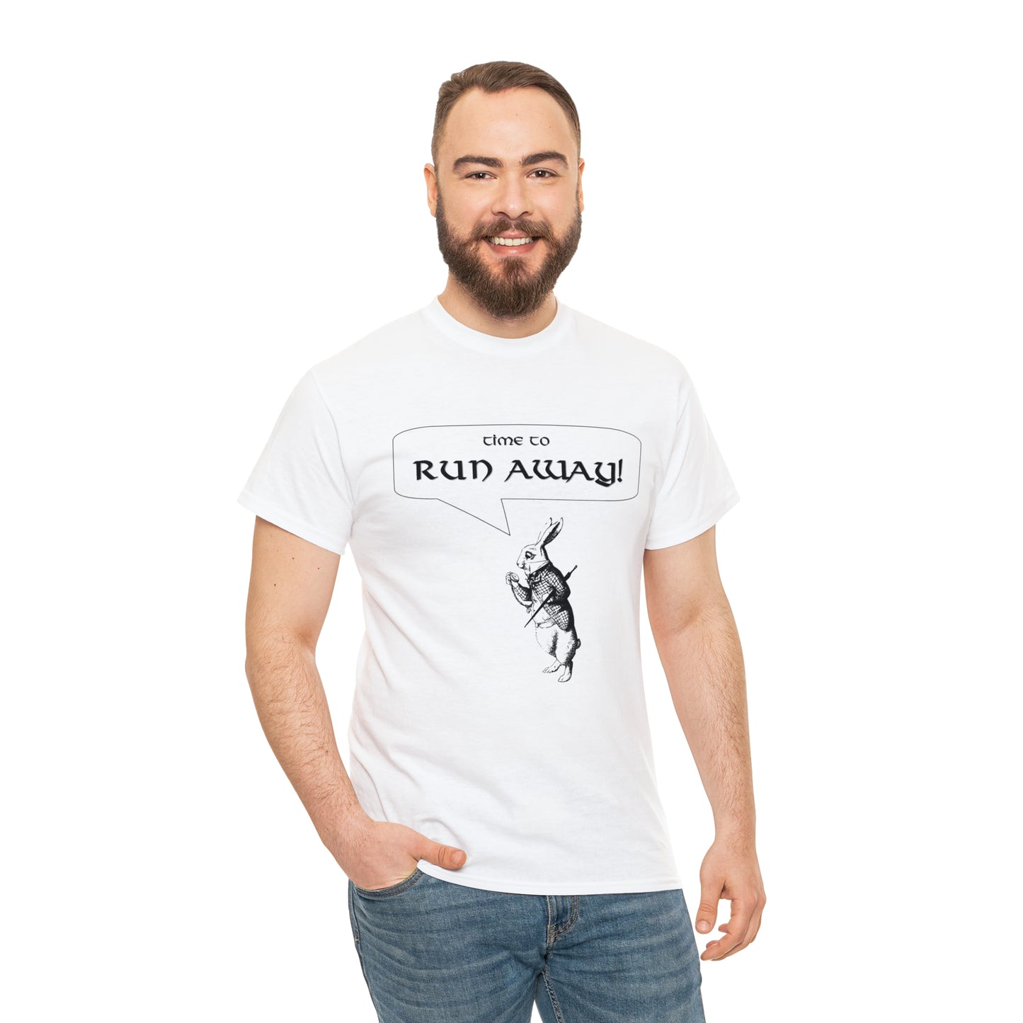 Time to RUN AWAY!  Unisex Heavy Cotton Tee