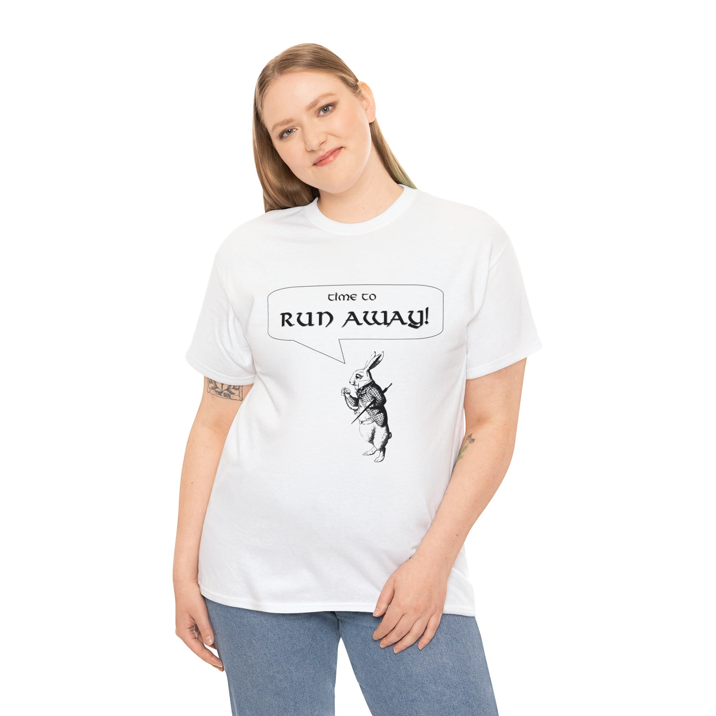 Time to RUN AWAY!  Unisex Heavy Cotton Tee