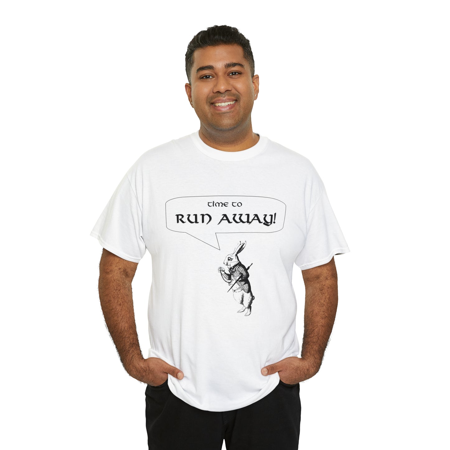 Time to RUN AWAY!  Unisex Heavy Cotton Tee