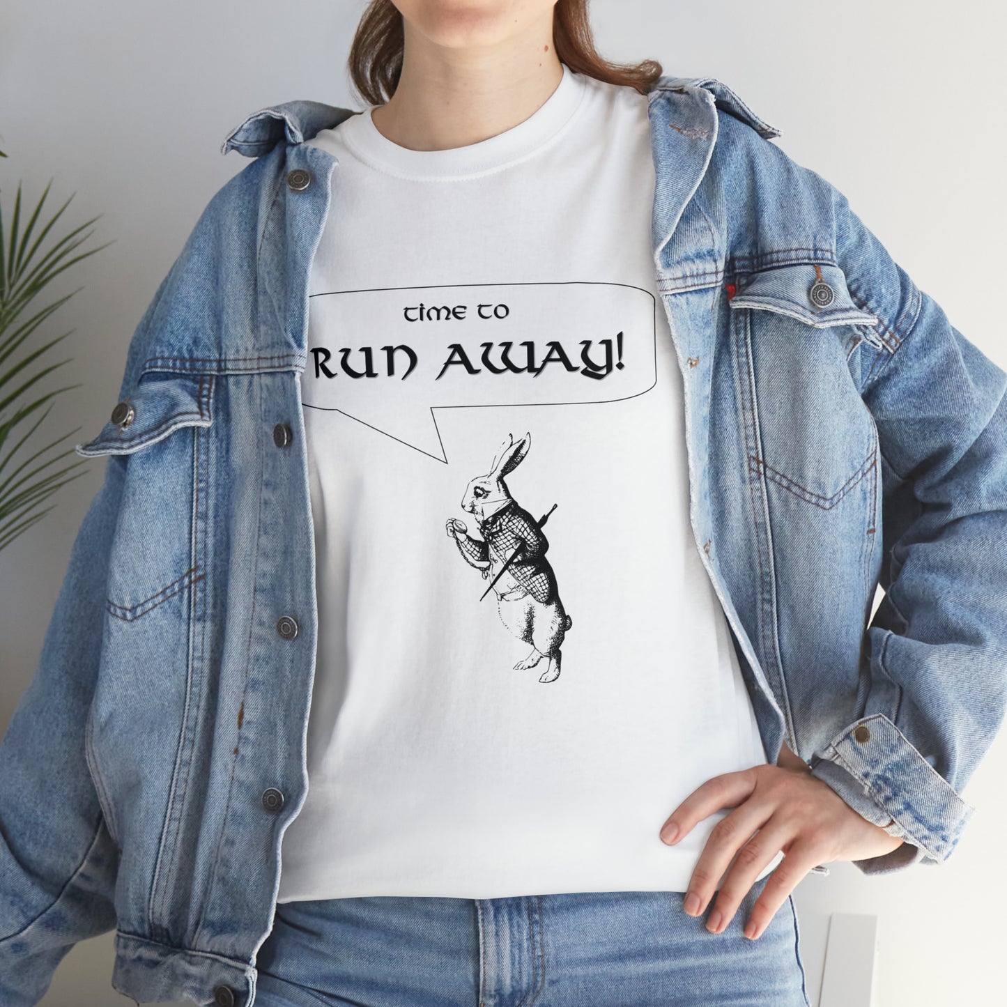 Time to RUN AWAY!  Unisex Heavy Cotton Tee