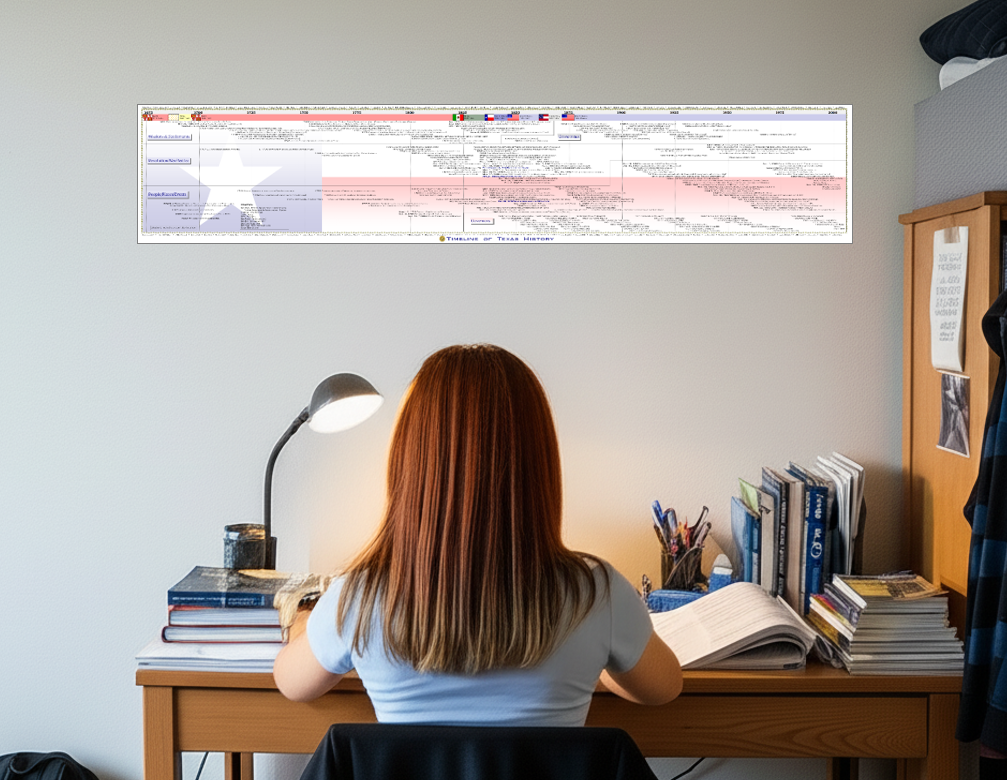 Timeline of Texas History Poster